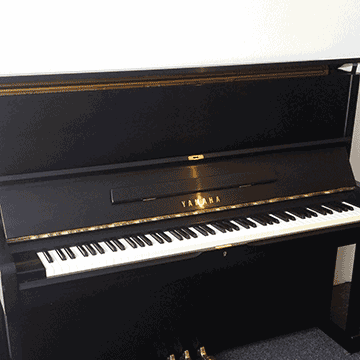 Yamaha U1 ebony satin finish piano