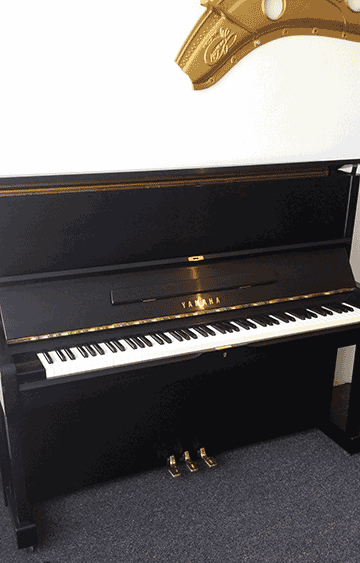Yamaha U1 ebony satin finish piano