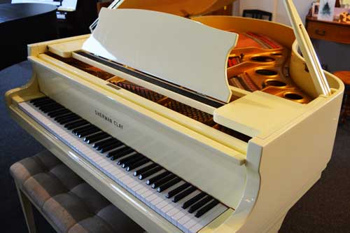 Sherman Clay grand piano sideview at 88 Keys Piano Warehouse
