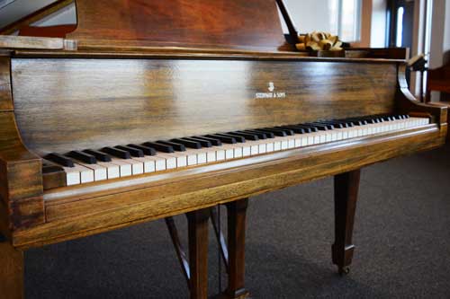 Steinway Model M grand piano keyboard at 88 Keys Piano Warehouse