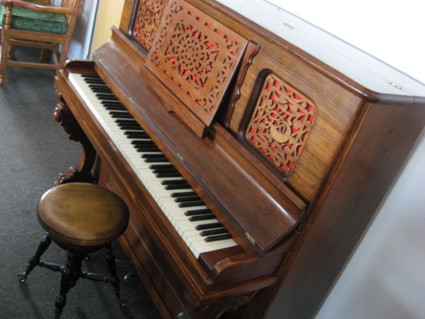 Vintage Lyon and Healy Upright Piano Treble at 88 Keys Piano Warehouse & Showroom