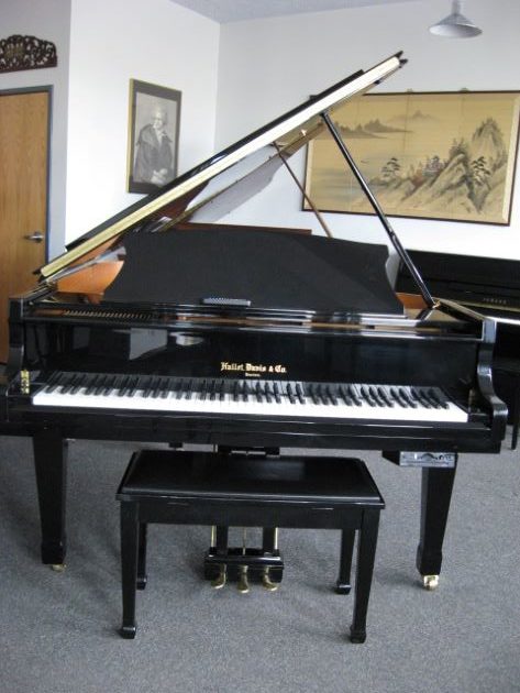 Hallet Davis with QRS Petine Disk player piano Front at 88 Keys Piano Warehouse & Showroom