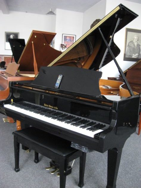 Hallet Davis with QRS Petine Disk player Piano Treble at 88 Keys Piano Warehouse & Showroom