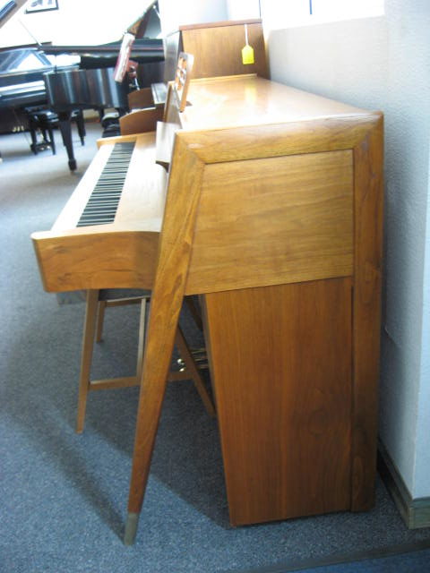 Teakwood Acrosonic Spinet Piano Side at 88 Keys Piano Warehouse & Showroom