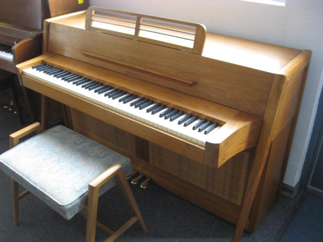 Teakwood Acrosonic Spinet Piano Treble at 88 Keys Piano Warehouse & Showroom
