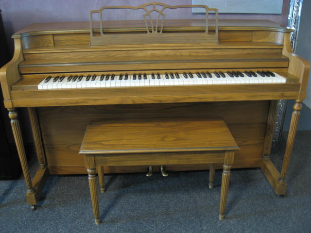 Hobart M Cable Spinet Piano Cherry at 88 Keys Piano Warehouse & Showroom