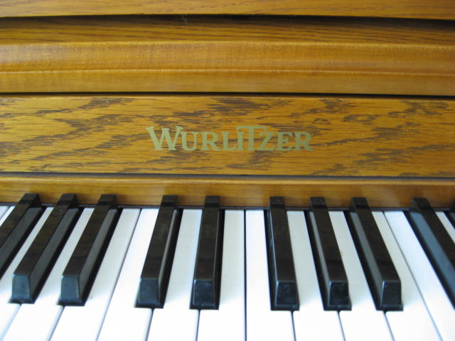 Mediterranean Wurlitzer Spinet Piano Decal at 88 Keys Piano Warehouse & Showroom