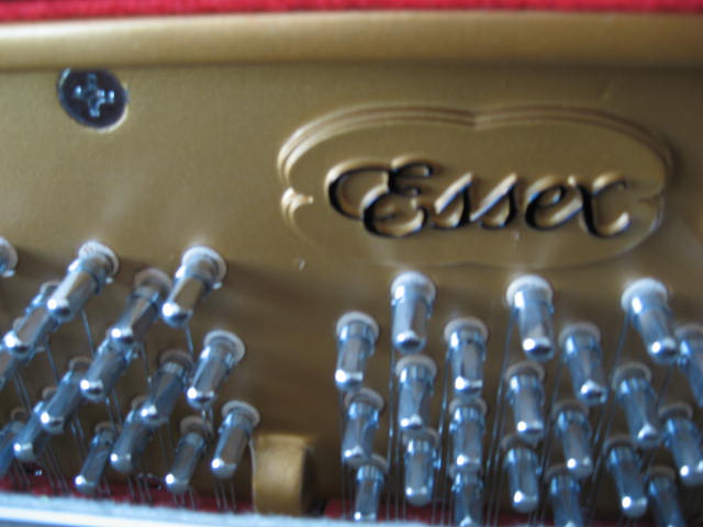 Essex model EUP-116 Studio Upright Piano Logo at 88 Keys Piano Warehouse and Showroom