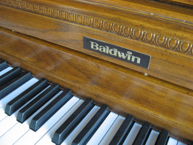 Baldwin model 623A Console Piano Decal at 88 Keys Piano Warehouse