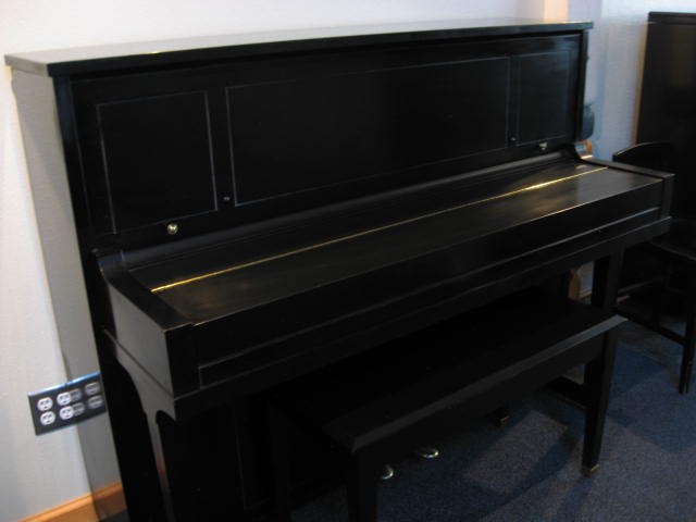 Steinway model 45 Studio Upright Piano Fallboard at 88 Keys Piano Warehouse