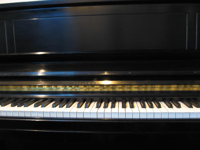 Steinway model 45 Studio Upright Piano Keyboard at 88 Keys Piano Warehouse