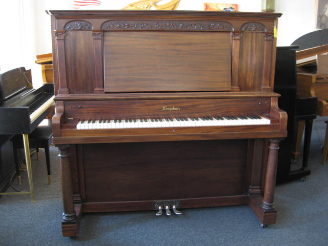 Kingsbury Upright Piano Front at 88 Keys Piano Warehouse