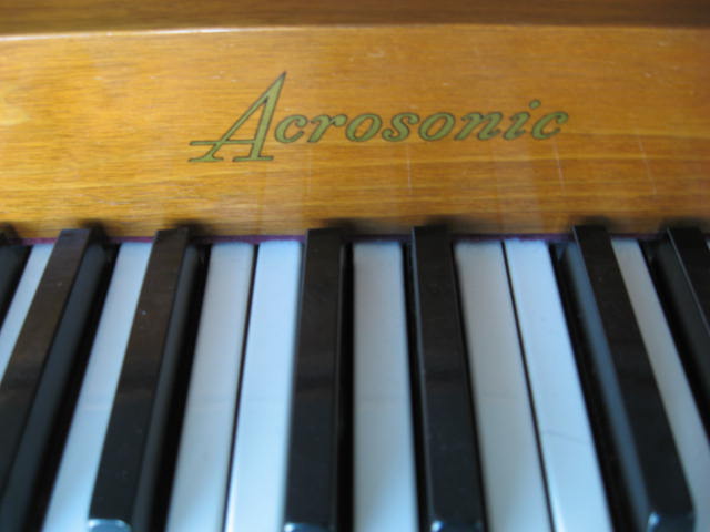 Acrosonic spinet piano 5 Decal at 88 Keys Piano Warehouse