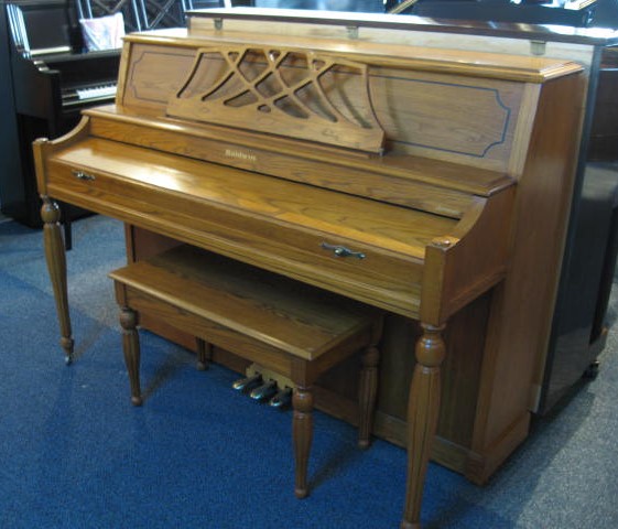 Baldwin model 2085 Console Piano Fallboard at 88 Keys Piano Warehouse